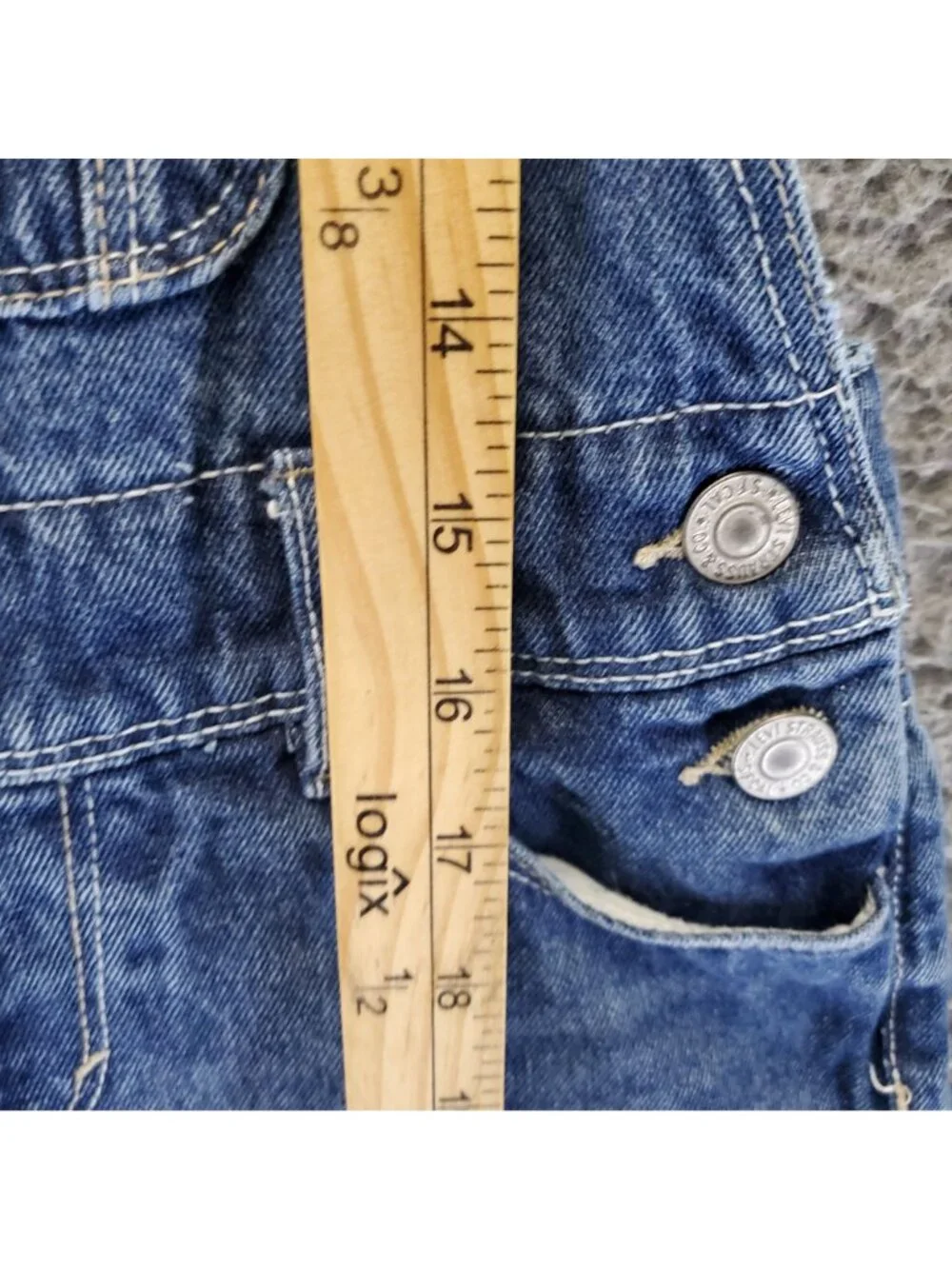 Levis Overall Girls Size 10 Blue Boyfriend Shortall Adjustable Denim *Read*